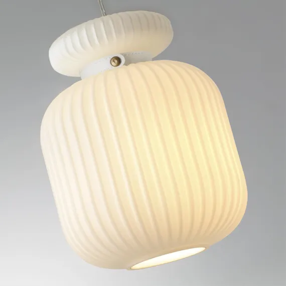 5042/1C PENDANT ODL24 445 белый/белый/металл/стекло/эко.кожа Подвес E27 1*60W JUGI