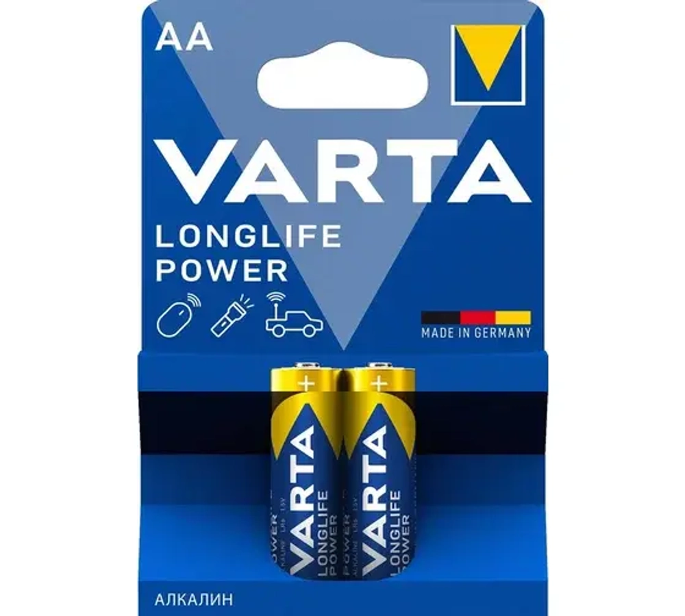 Батарейка VARTA High Energy/Longlife Power LR06 BL2 (40/200) син.-сереб.