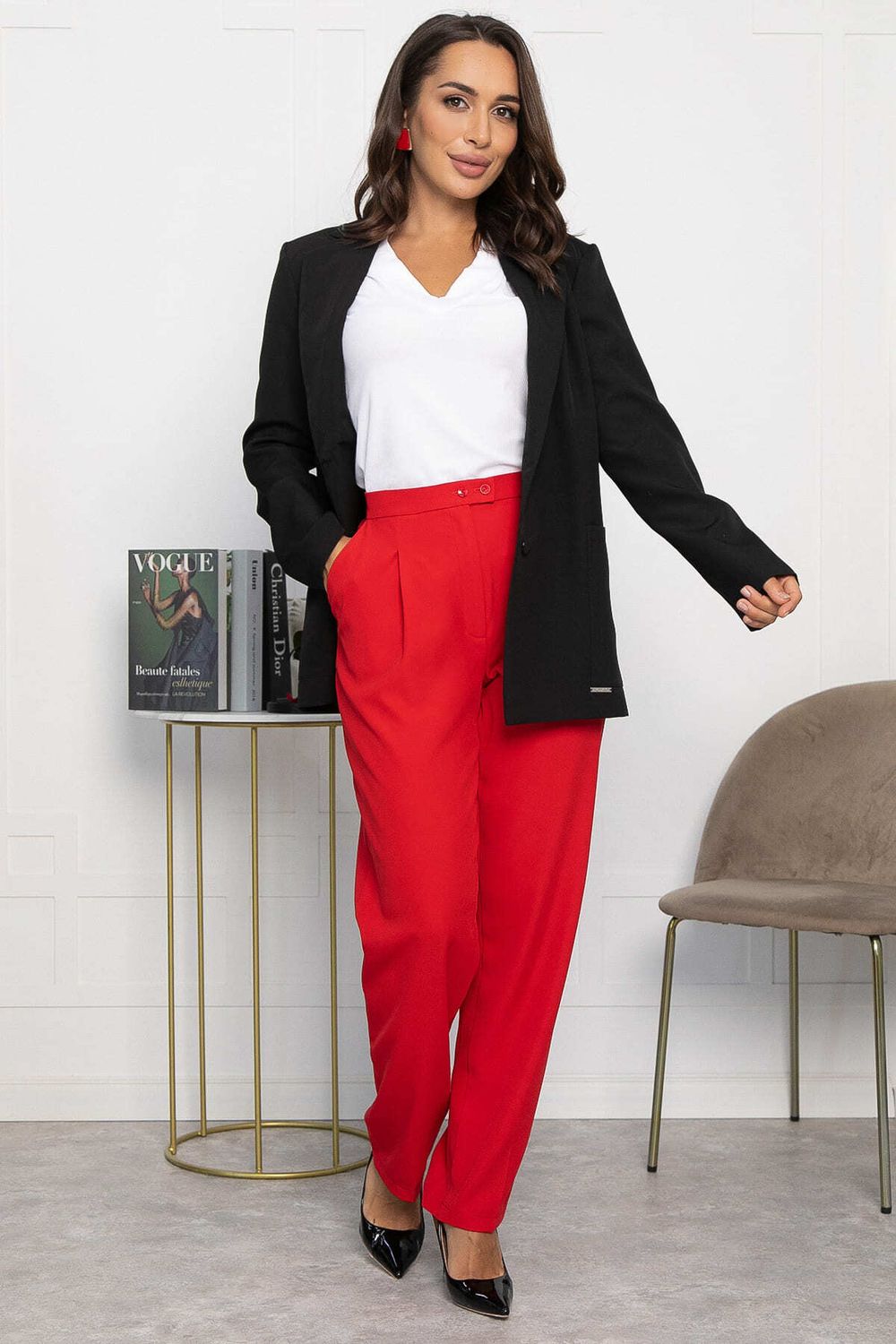 Брюки Мартин (красные) Б14024-30М LT Collection