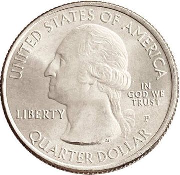 25 центов (1/4 доллара, квотер) 2011 США «Национальный парк Олимпик» (P) (8-й парк)