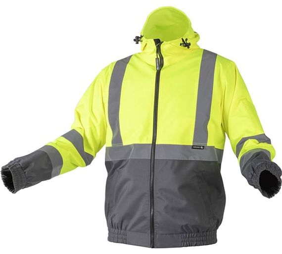 Куртка сигнальная с капюшоном водостойкая желтая NIMS Högert, арт. HT5K246