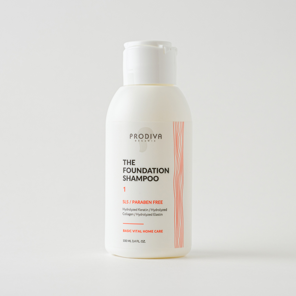 Prodiva, профессиональный базовый шампунь для домашнего ухода THE FOUNDATION SHAMPOO, 100 мл