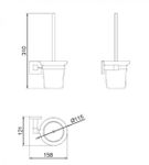 Ёршик туалетный настенный нерж. сталь/стекло BARCELONA 16915.B глянцевый