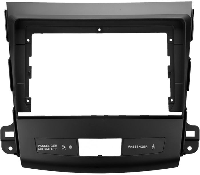 Магнитола для Mitsubishi Outlander XL, Peugeot 4007, Citroen C-Crosser (без Rockford, рамка гладкая) - FarCar S400-TS18 монитор 9.5" QLED на Android 14, CarPlay, 4G SIM-слот