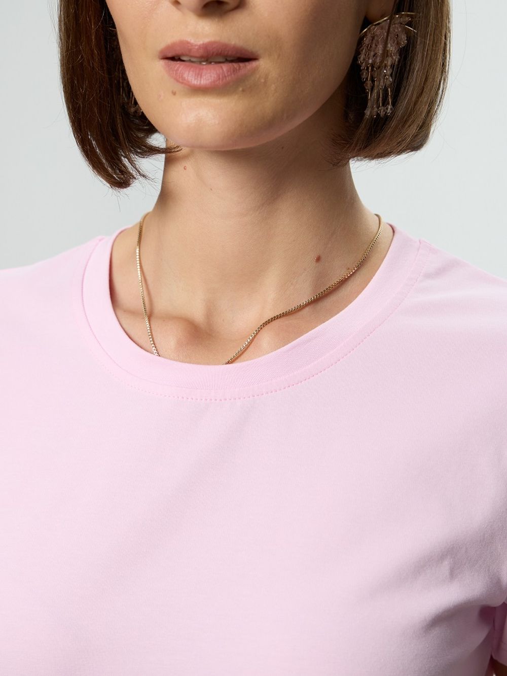 Футболка прямая розовая