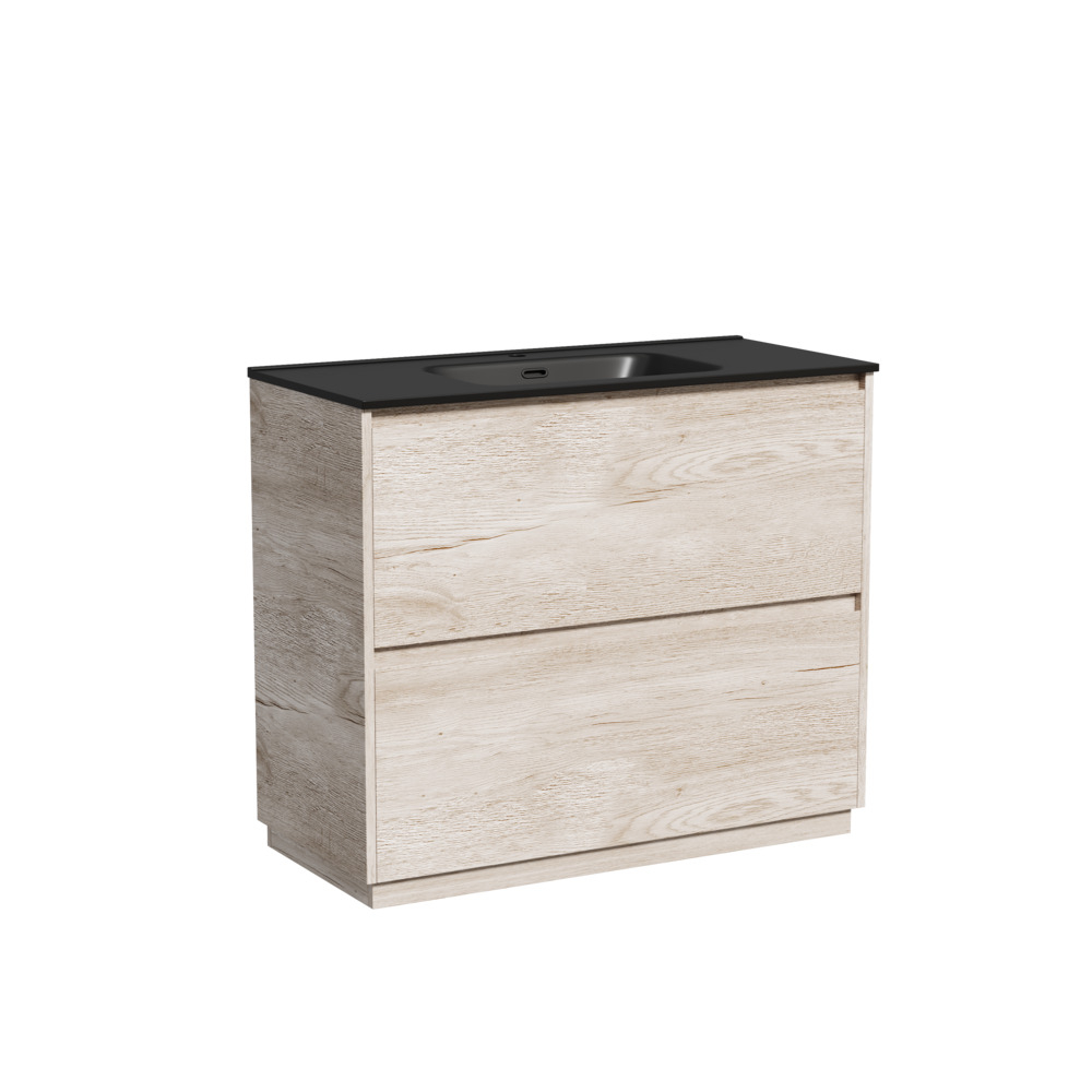 Тумба напольная под раковину Sancos Libra Floor, дуб галифакс натуральный 990х450х840 мм