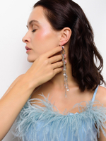 Моносерьга "Chandelier White" Silver