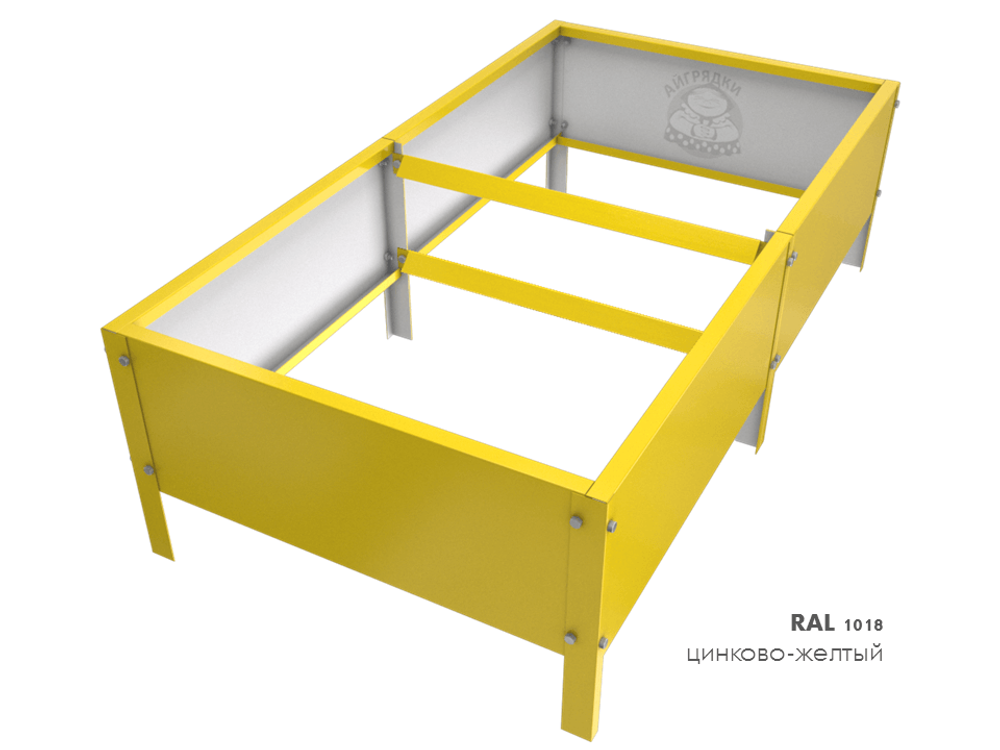 Оцинкованная грядка с полимерным покрытием RAL 1018 цинково-жёлтый | АЙГРЯДКИ!