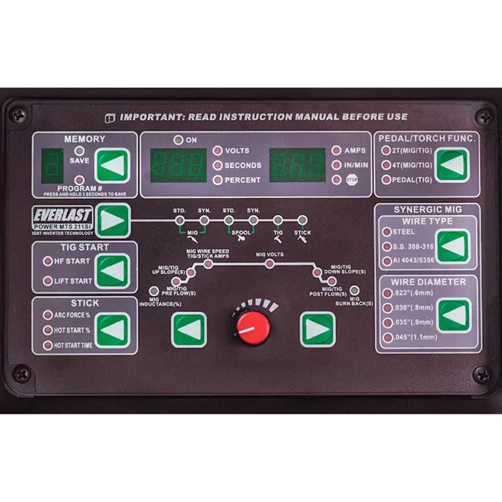 EVERLAST PowerMTS 211S инверторный сварочный полуавтомат 2EV211MTS