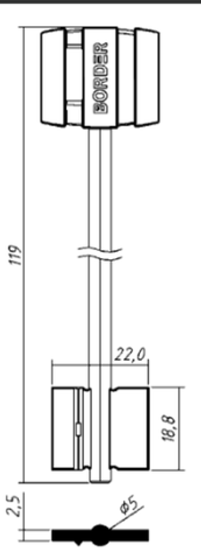 Заготовка дверняк БОРДЕР 9 в пластике