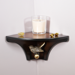 Полочка Гармония (угловая) Орех