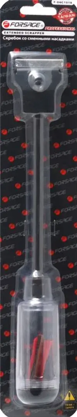 Скребок со сменными насадками (длина 285мм, ширина лезвия 40мм) Forsage F-04C1018