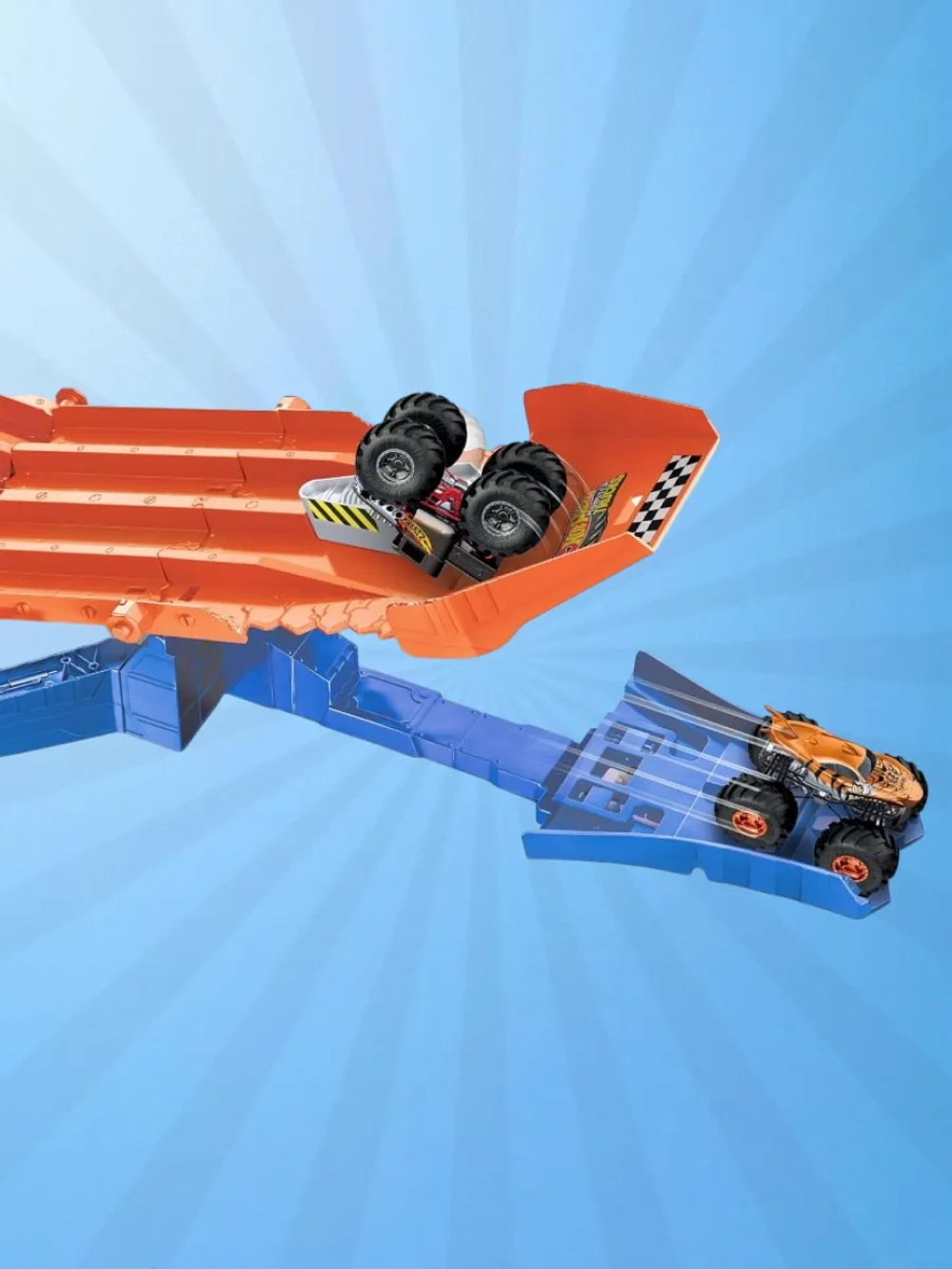 Автотрек трек Хот Вилс Монстр Трак Разгром в спуске JFR07