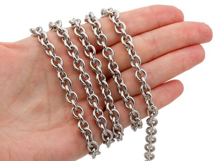 Цепь овальная, 7,5х9,5мм