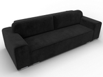 Диван прямой Лига-029, велюр Черный