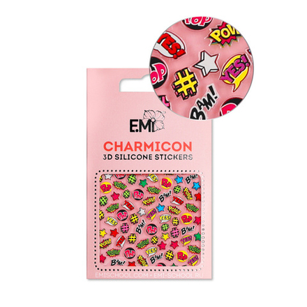 Charmicon 3D Silicone Stickers №128 Поп-Арт