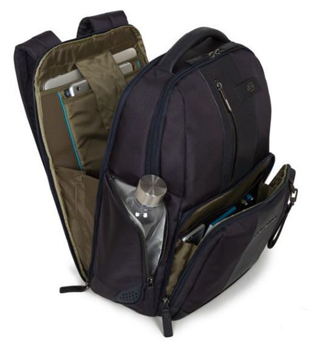 Рюкзак Piquadro Brief черный из натуральной кожи/ткань (CA4532BR/N)