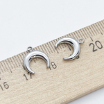 Подвеска Лунница, цвет серебро, размер 10*11 мм, цена за 1 шт