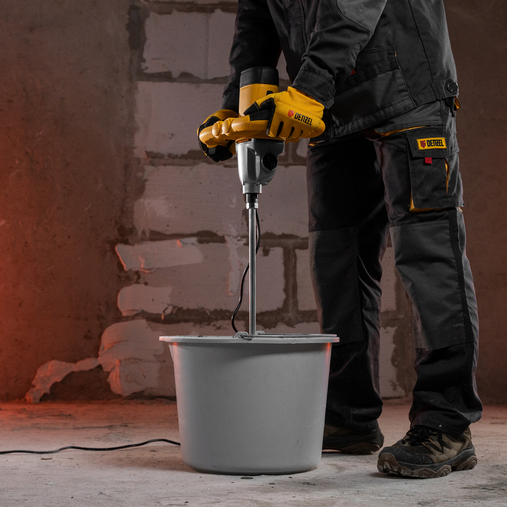 Миксер строительный EM-1-1220, 1220 Вт, 0-480/0-800 об/мин Denzel