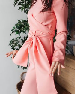 Платье коралл