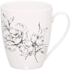 Кружка стеклянная 360мл «PEONIA» DM9715