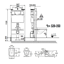Комплект инсталляции с унитазом Roca ПЭК Dama Senso 893104090