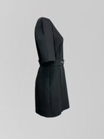 Платье Perle donna 9339 однотонное с вырезами и стразами на груди и поясом в комплекте