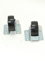 Колеса для мебели, дивана кресла тумб шкафов чемодановс резиновым роликом 45 мм Высота конструкции 51,5мм/2 штуки