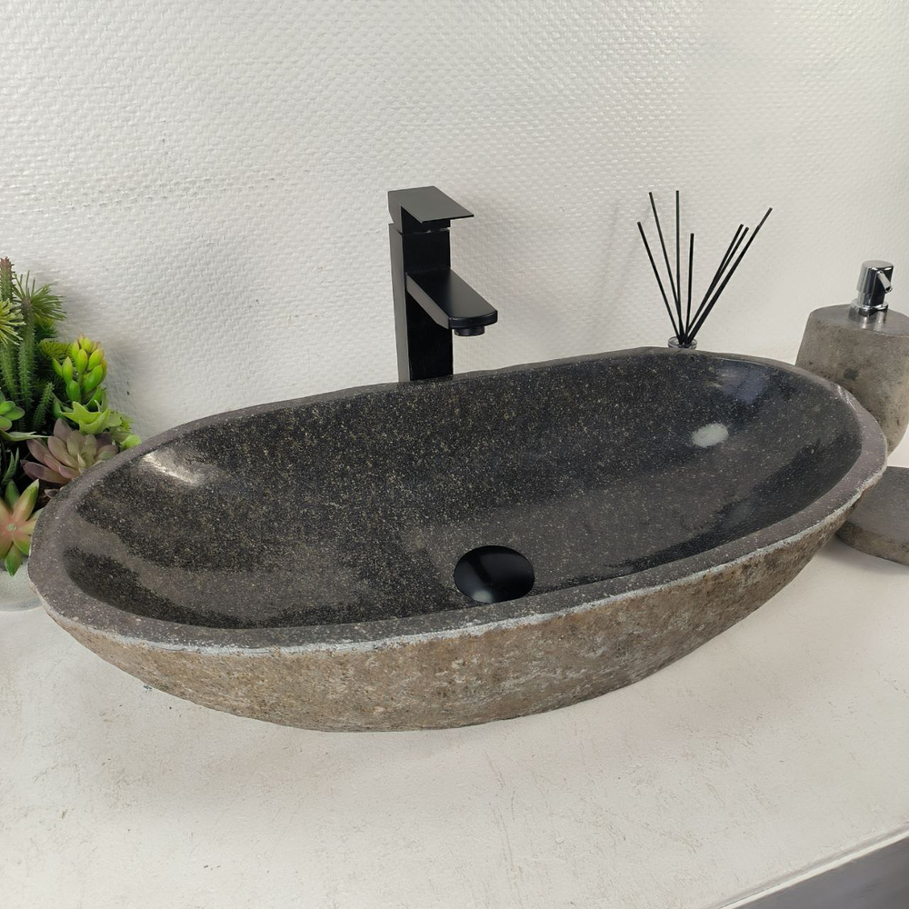 Раковина из речного камня RS-65129 66*35*15 0866