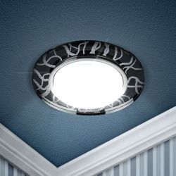 Светильник встраиваемый ЭРА DK80 WH/BK под лампу GX53 белый/черный | Встраиваемые светильники Для ламп GX53