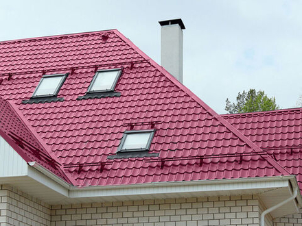 Металлочерепица Ламонтерра-Х NormanMP 0.5мм 3005-Красное вино