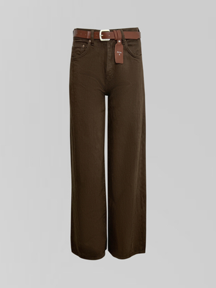 Джинсы Loloblues 18907 однотонные широкие с ремнем в комплекте