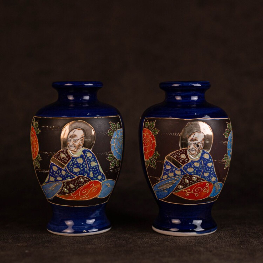 Парные вазы в стиле Сацума