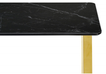Керамический стол Woodville Селена 1 160х90 черный мрамор, золото