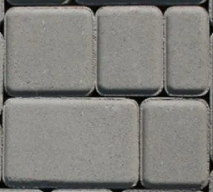 Брусчатка Старый город 5 элементов 60 мм серый