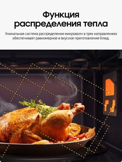 Отдельностоящая микроволновая печь Samsung MG23T5018AK/BW