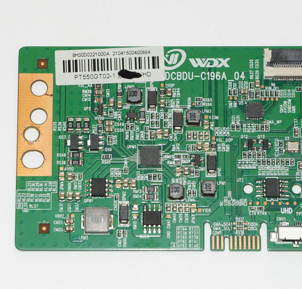 T-con DCBDU-C196A_04 телевизор Novex NWX-55U169TSY Панель PT550GT02-1