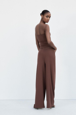 Брюки straight-leg из рельефной ткани