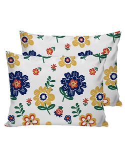 Постельное белье Полисатин Simple House "Цветы" евро Наволочка 50х70 см 2 шт Простынь 240x215 см Пододеяльник 200x215 см