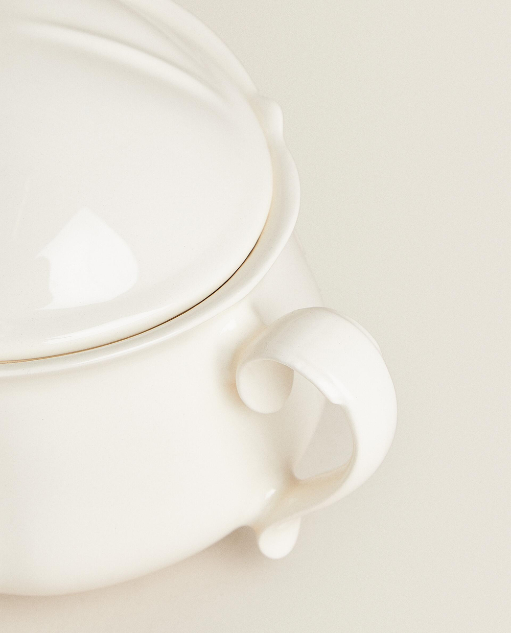 Zara Home блюдо сервировочное из фаянса, цвет бежевый, 35.5 см