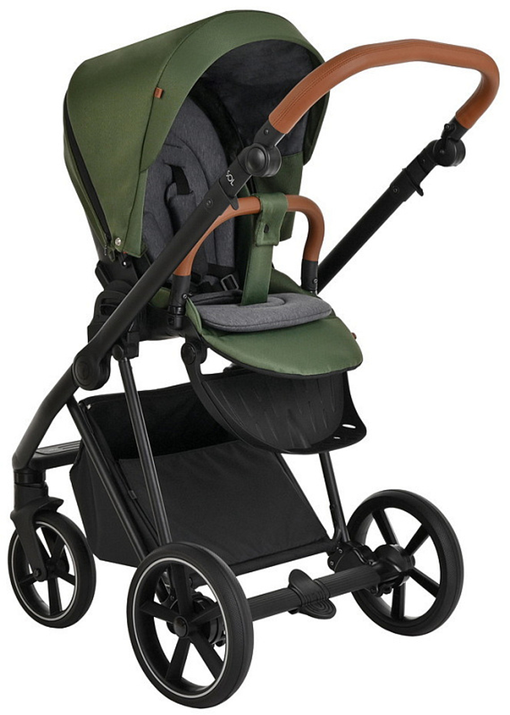 Детская коляска Roan Sol 3 в 1 с автокреслом Avionaut Silver Black RSL/1013 Boho Green