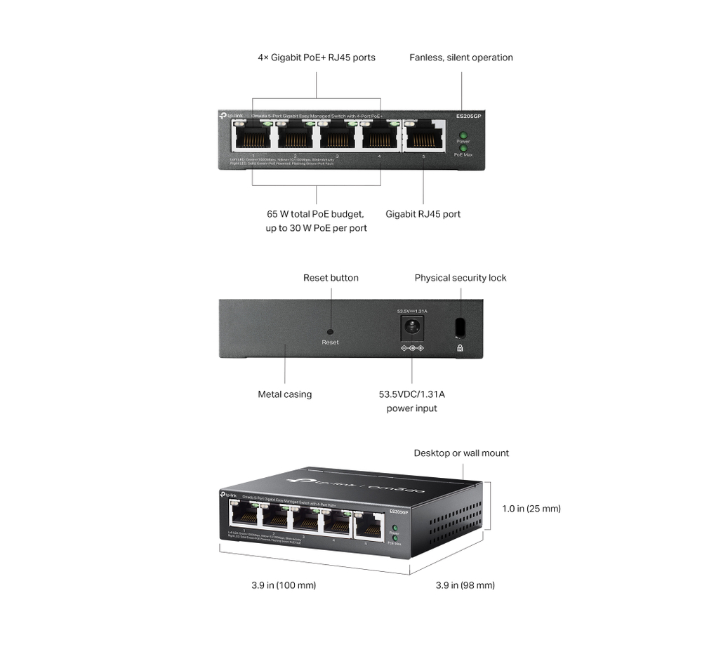 Коммутатор TP-Link Omada ES205GP