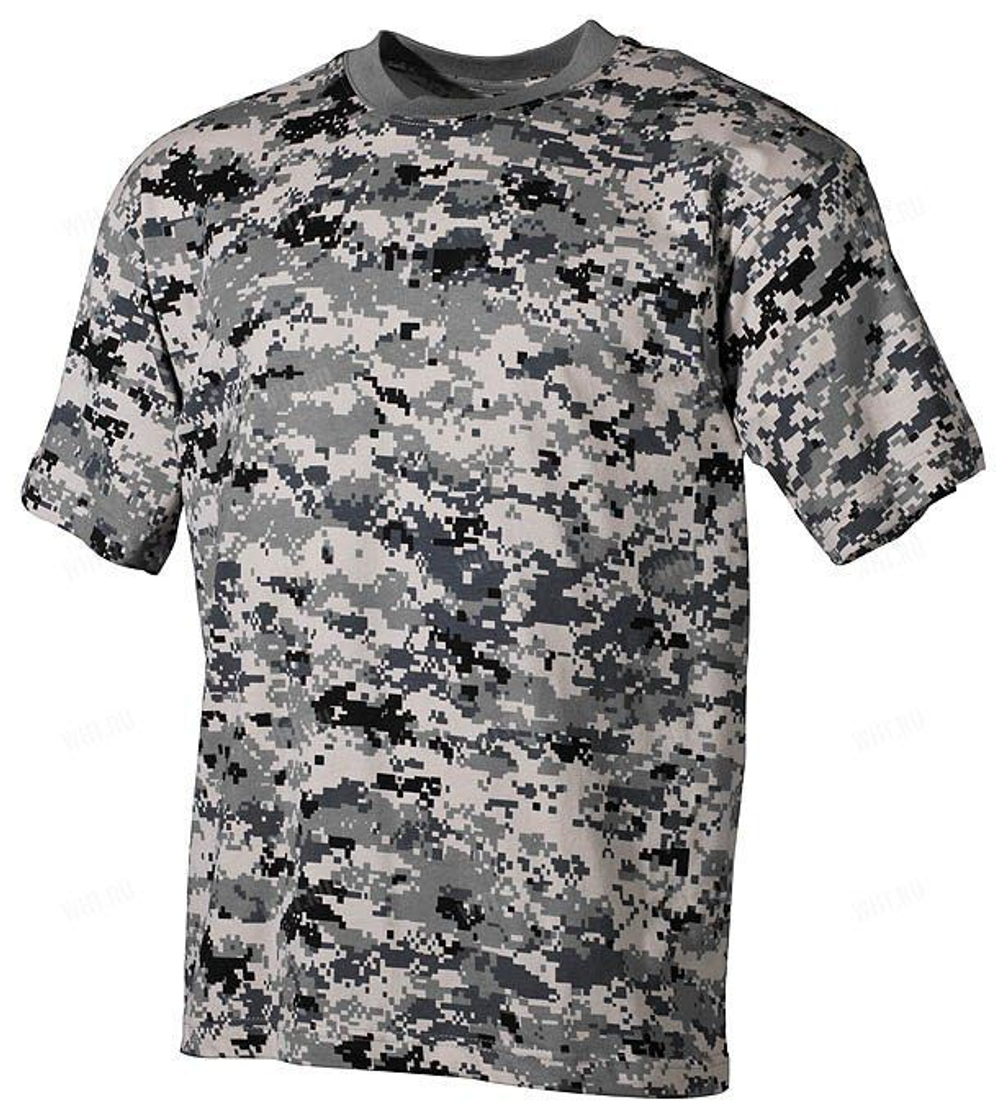 Футболка MFH US T-Shirt, 170g/m², камуфляж - Digital Urban
