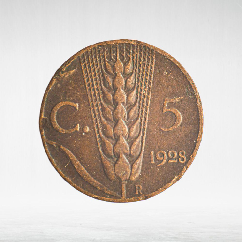 Italy 5 Centesimi 1928 R "Victor Emmanuel III", VF