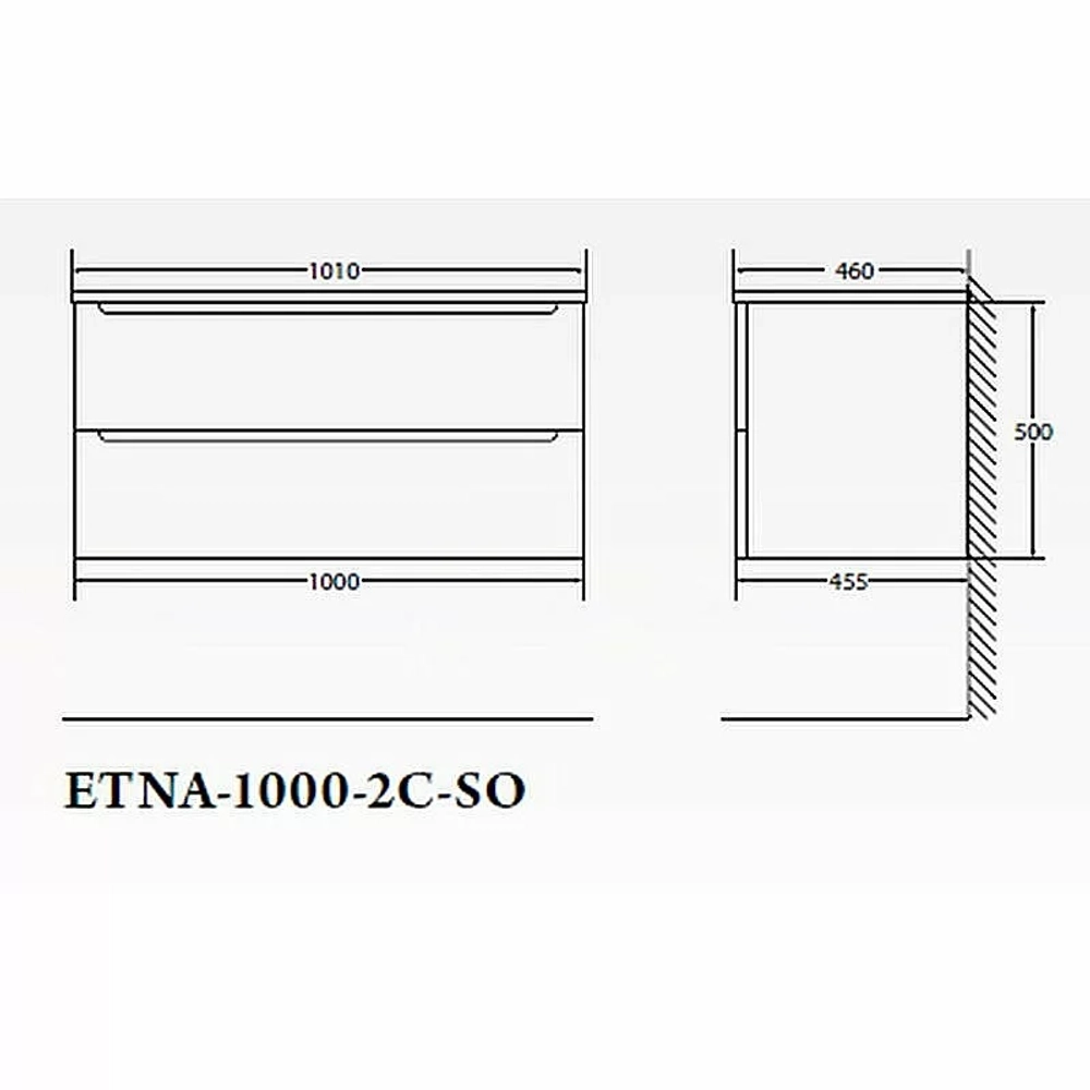 Тумба с раковиной Belbagno ETNA 101 RW темное дерево