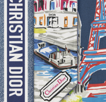 Шёлковый шарф Dior Mitzah Souvenir Paris Multicolor
