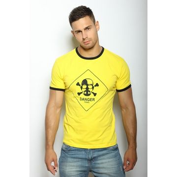 Мужская футболка желтая с принтом Scandaloso 060122m-EP