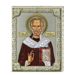 Серебряная икона Святой Николай (писаные одежды)