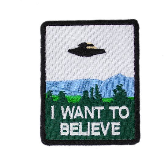 Нашивка термоаппликация на одежду и на рюкзак. I want to believe, НЛО, Космос