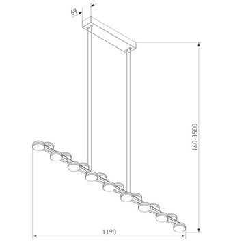 Подвесной светодиодный светильник 52W 3000К a068076 черный 90332/17 Tapioca Eurosvet